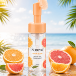 فیس واش فوم براش‌دار Fruit Glow سورنا 150 میل رنگ پرتقال گریپ‌فروت